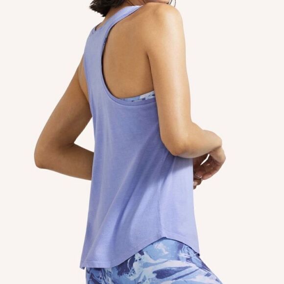 Peloton PS121 Flow Racerback Tank in Cornflower Blue Front Logo Women’s Small - Picture 2 of 10